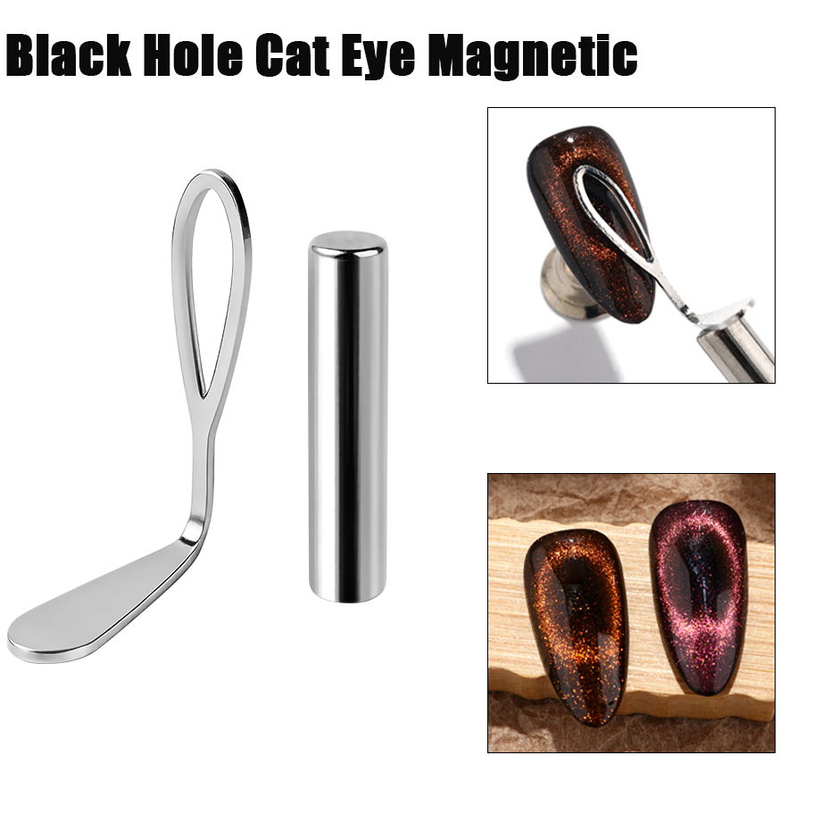 Nail Art Full Cat Eye - Schwarz Loch Cat Eye Magnetische Hohl