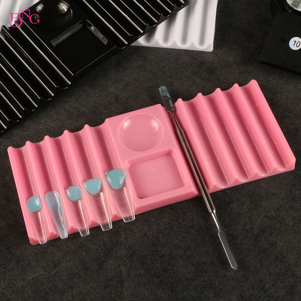 Nail Fan Brush - BNG Dual-Form-Halter Kunststoff-Stiftständer für Nagelkunstwerkzeuge Nagelpinsel-Halter