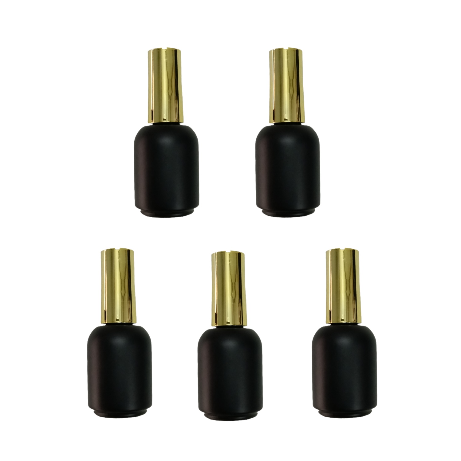 Nail Fan Brush - 20 ml, 5 Stück, leere schwarze