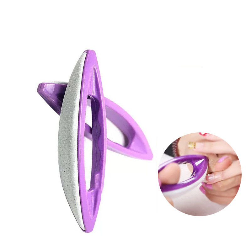 Nail Fan Brush - Hochwertiger Lila Schafsfell-Nagelpolierer für Nagelkunst, Schleifen