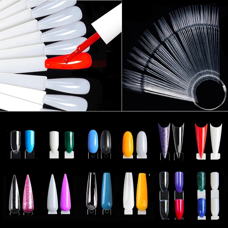 Nail Art Natural - Nagel-Display-Sticks, klare natürliche Farben, Nagel-Swatch-Diagramm mit