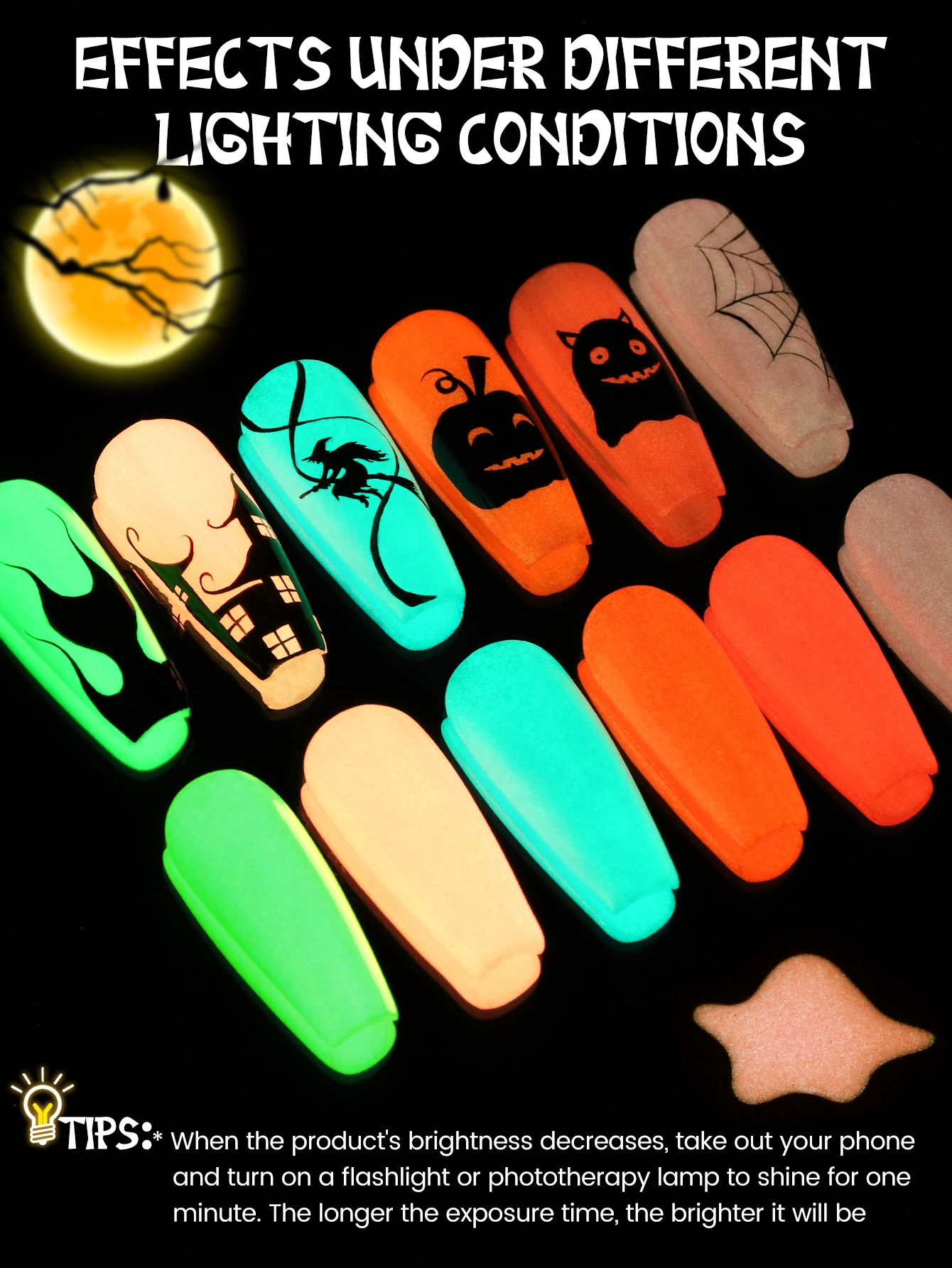 YOKEFELLOW Glow in the Dark Ge – Nail Art Orange Bewertung und Preis