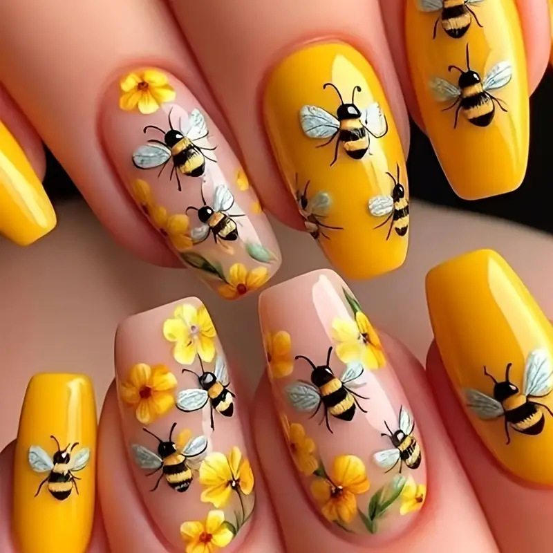 24 Stück/Set mittellange künst – Nail Art Aesthetic Bewertung und Preis