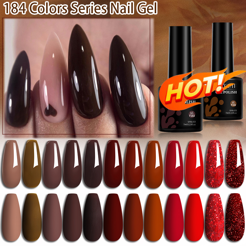 LILYCUTE Kaffeebraune Farbe Ge – Nail Art Red Wine Bewertung und Preis