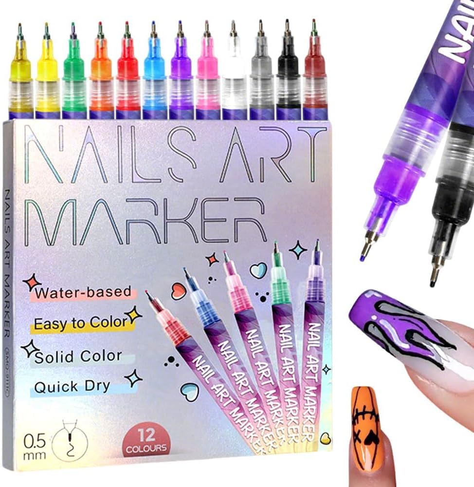 12-Farben Nail-Art-Stift-Set,  – Nail Art Brush Set Bewertung und Preis