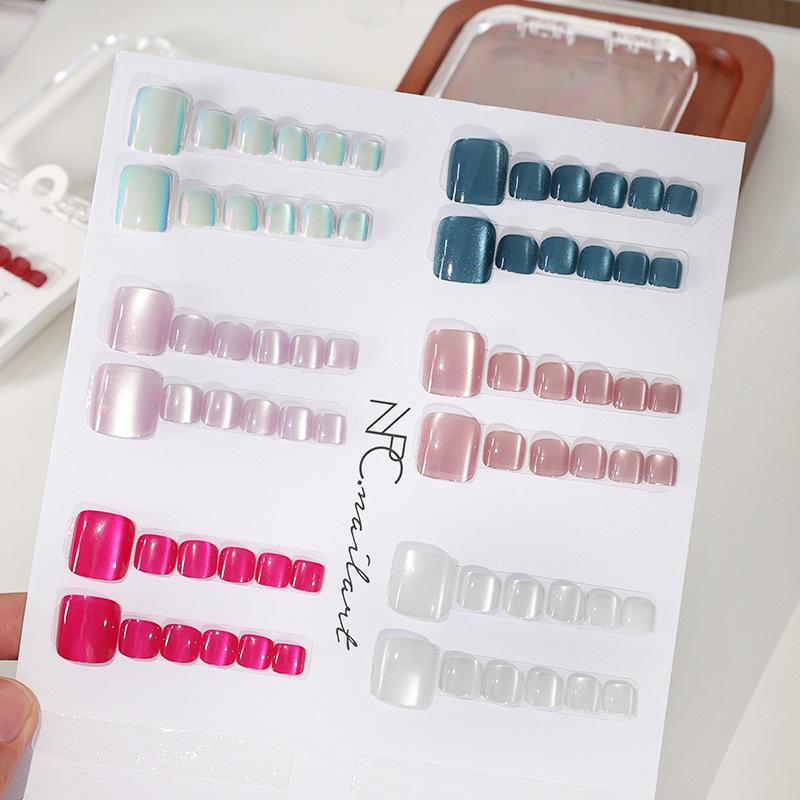 Neu: 10 Stück/Box Französische – Nail Art Full Cat Eye Bewertung und Preis
