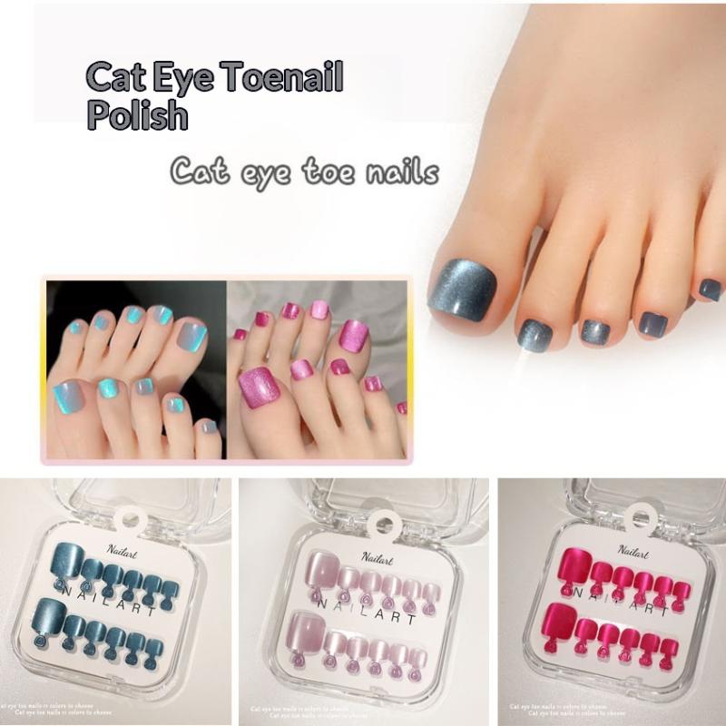 Neu: 10 Stück/Box Französische – Nail Art Full Cat Eye Bewertung und Preis
