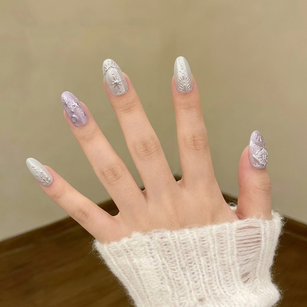 10 Stück Barocke Aufklebenägel – Nail Art Maroon Bewertung und Preis