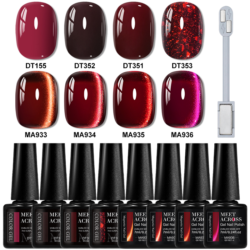 9 stücke Rot Glitter Katze Mag – Nail Art Red Wine Bewertung und Preis