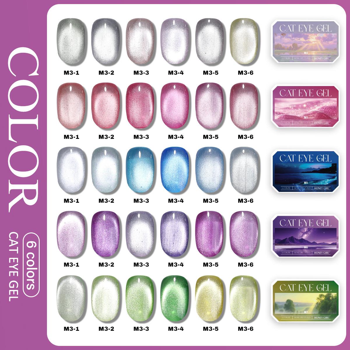 6-Farben Solid Cat Eye Gel Nag – Nail Art Emerald Bewertung und Preis