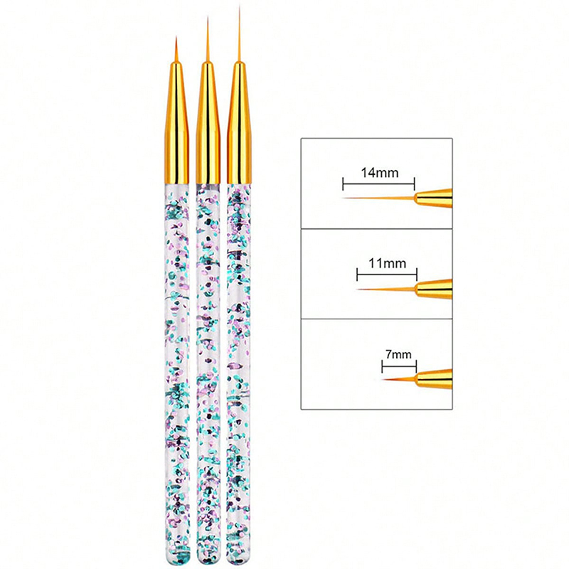 3Pcs Französisch Streifen Nail – Nail Fan Brush Bewertung und Preis