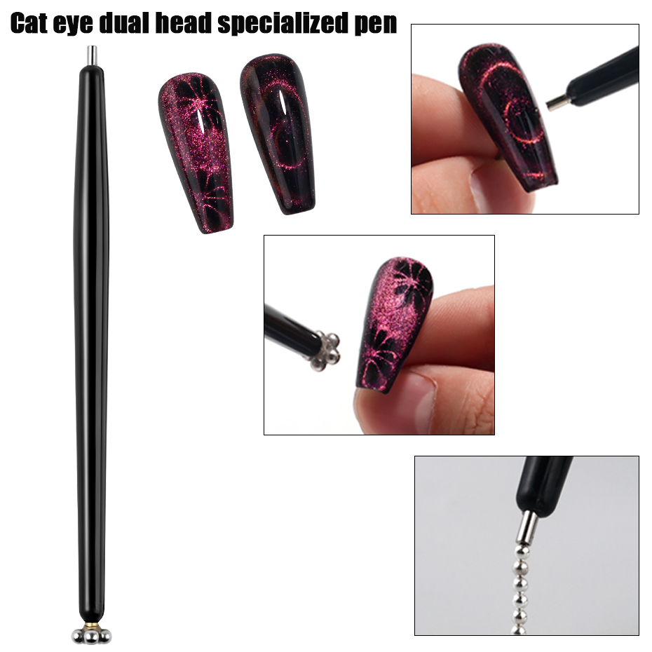 1/2 Stück ausgefallener doppel – Nail Art Full Cat Eye Bewertung und Preis