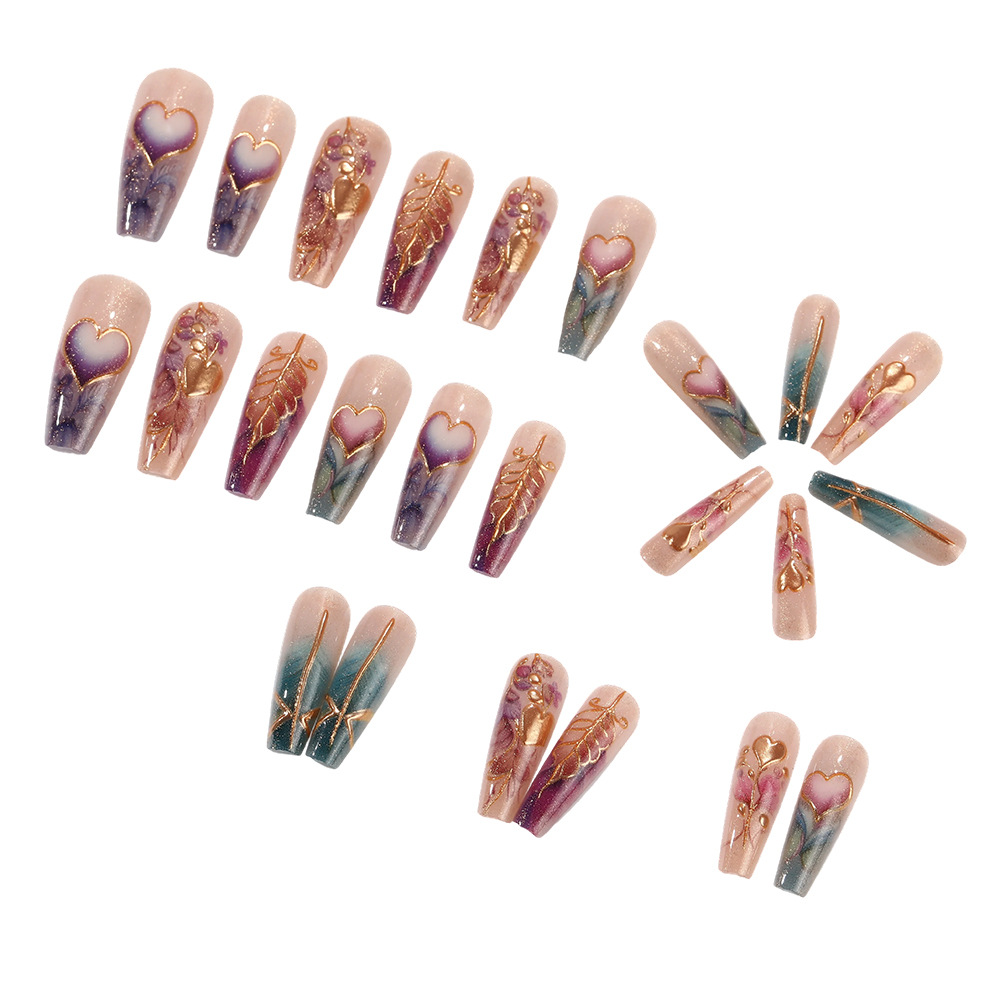 24 Stück/Set 3D-Kunstnägel für – Nail Art Orange Bewertung und Preis