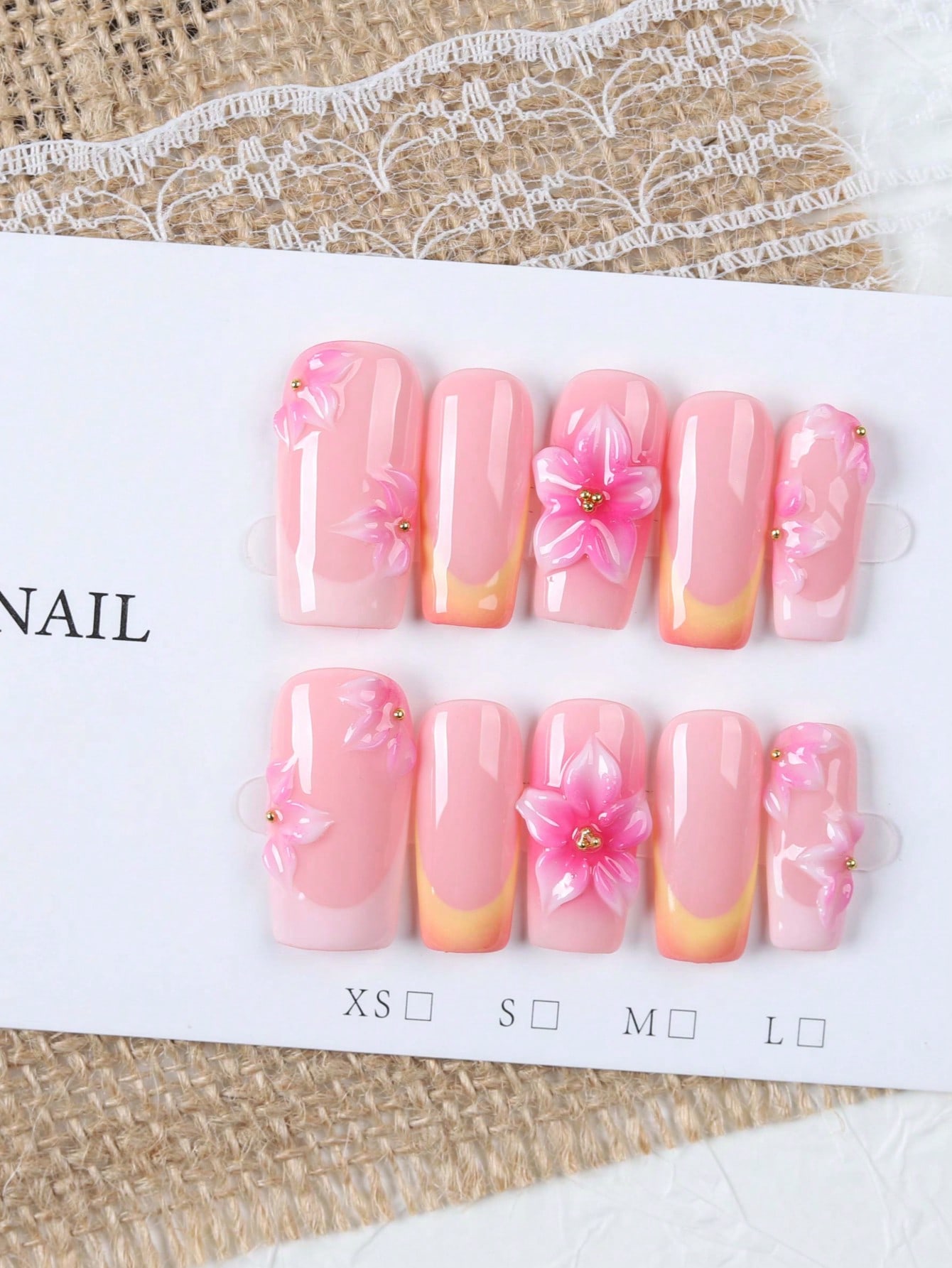 10 Stück mittellange, rechteck – Nail Art Orange Bewertung und Preis