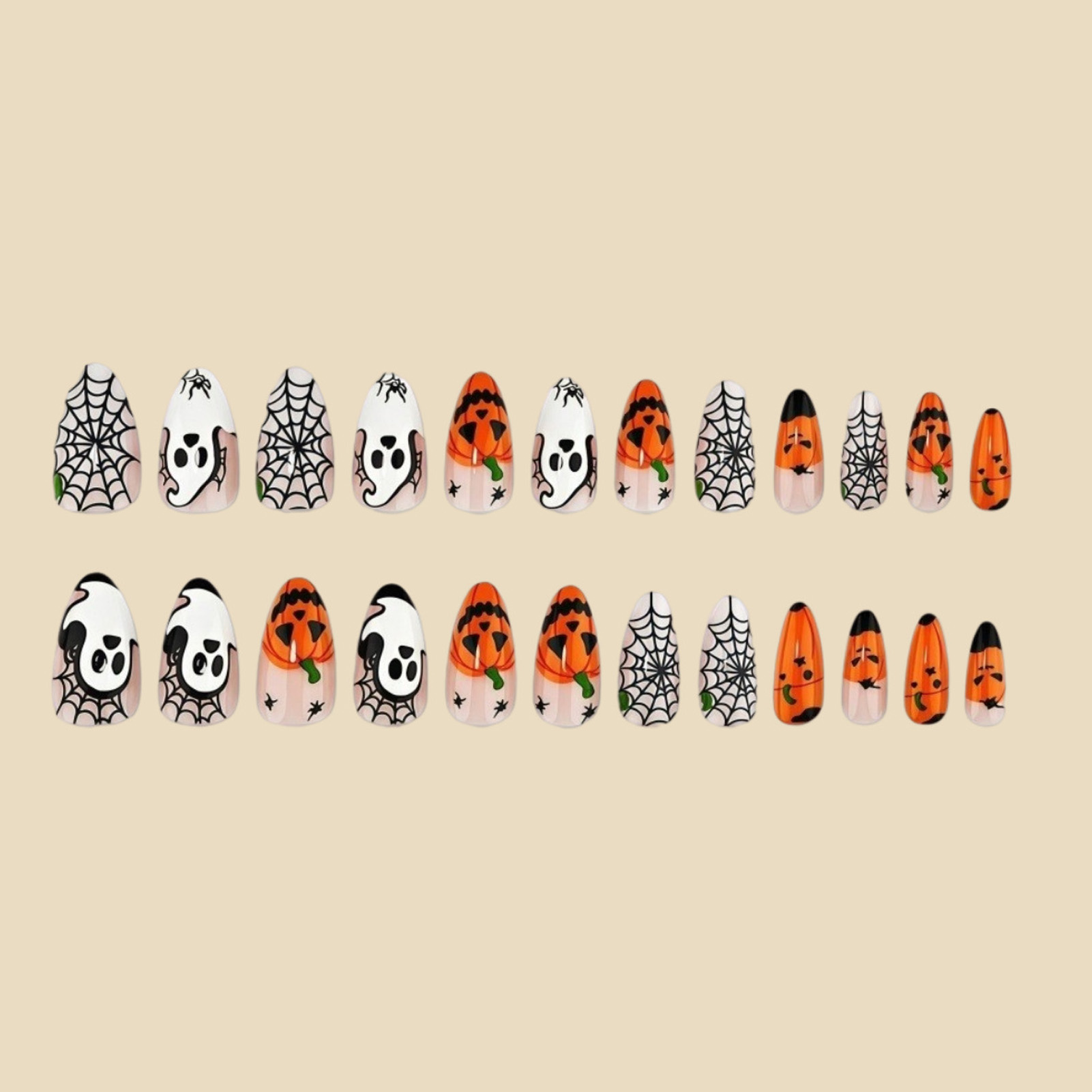 24 Stück Halloween Press-On-Nä – Nail Art Aesthetic Bewertung und Preis