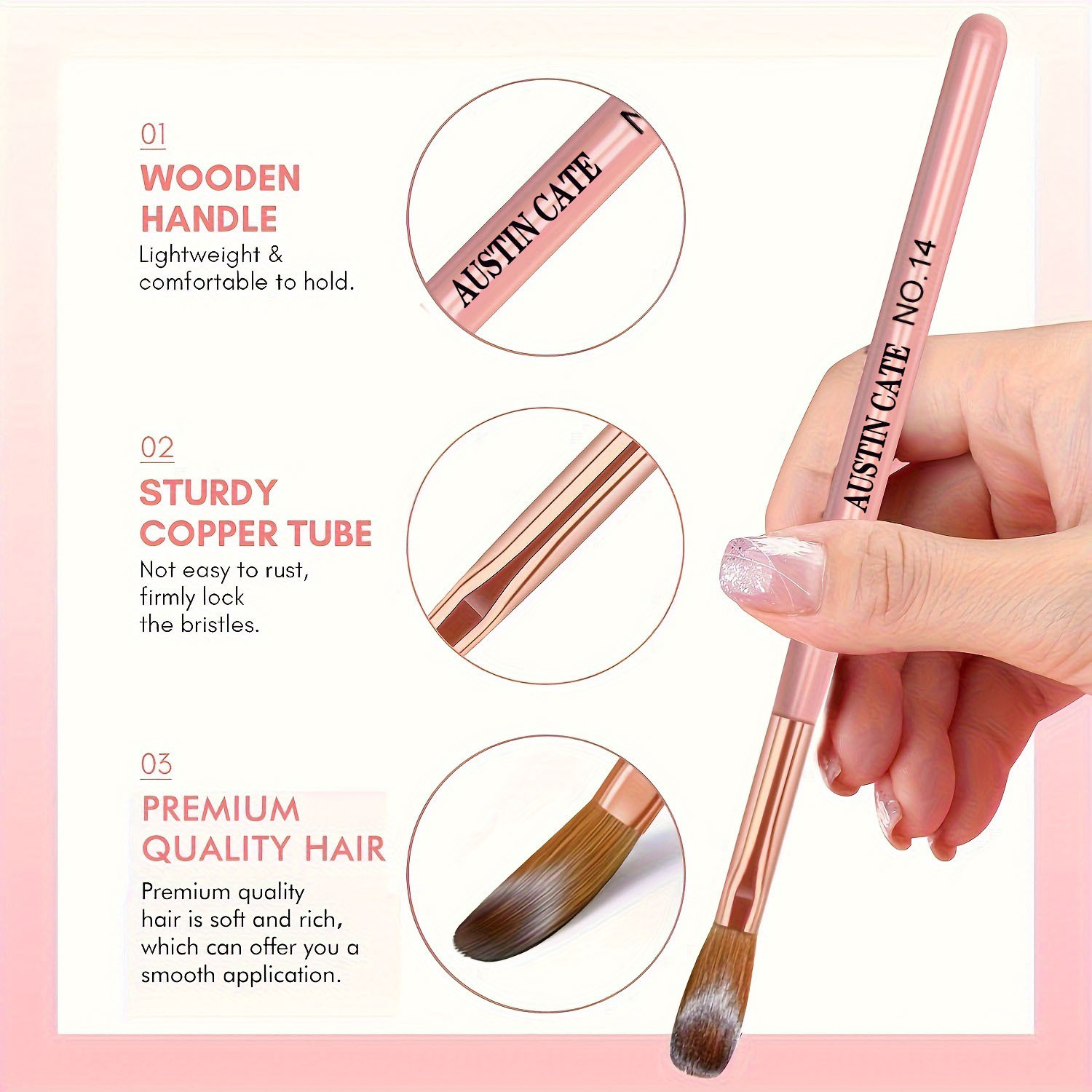 3-teiliges Kolinsky-Acryl-Nage – Nail Art Brush Set Bewertung und Preis