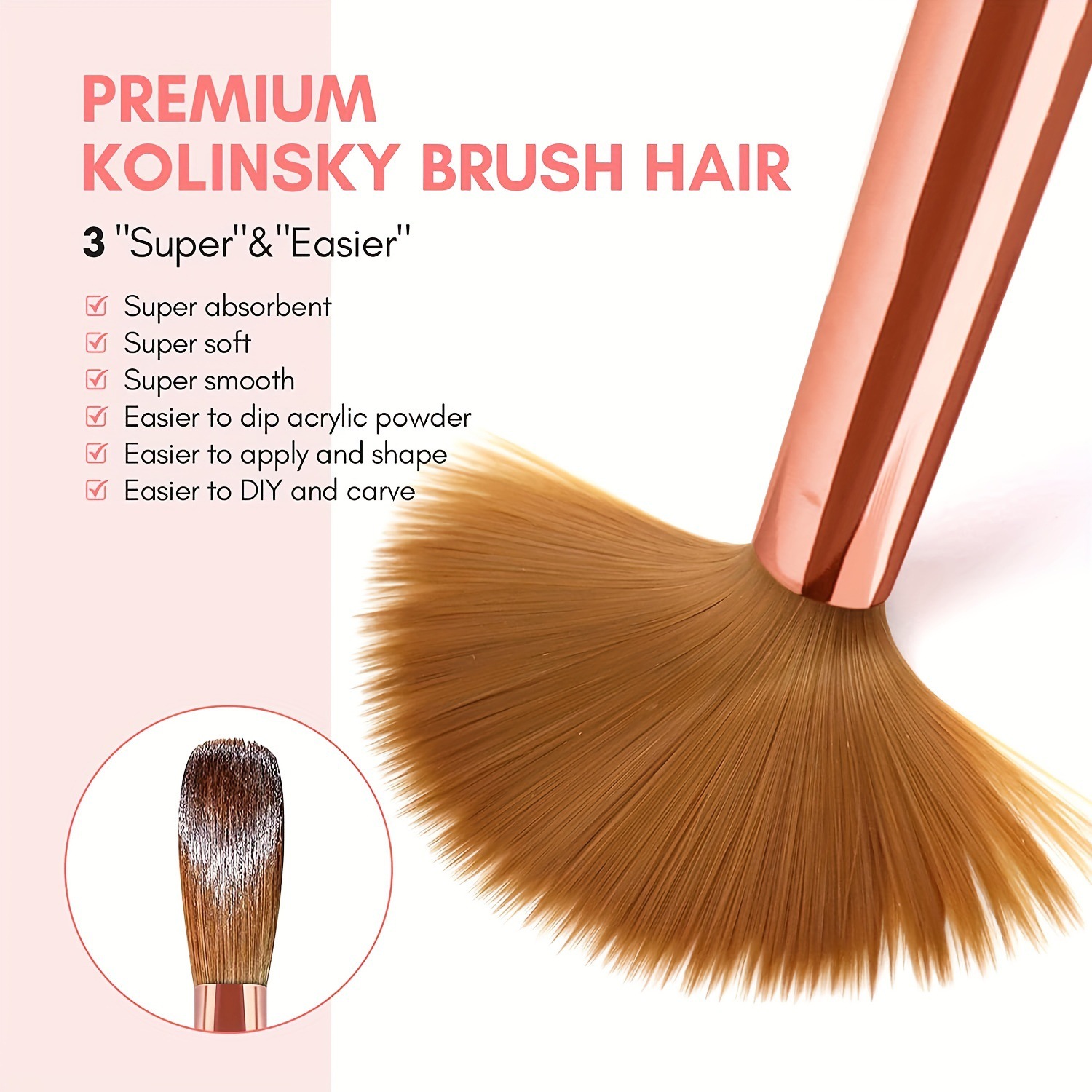 3-teiliges Kolinsky-Acryl-Nage – Nail Art Brush Set Bewertung und Preis