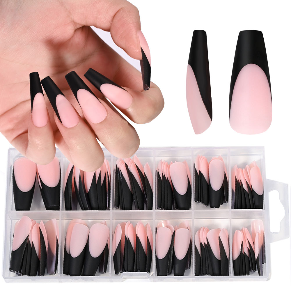 120PC schwarze französische Ge – Nail Art Natural Bewertung und Preis