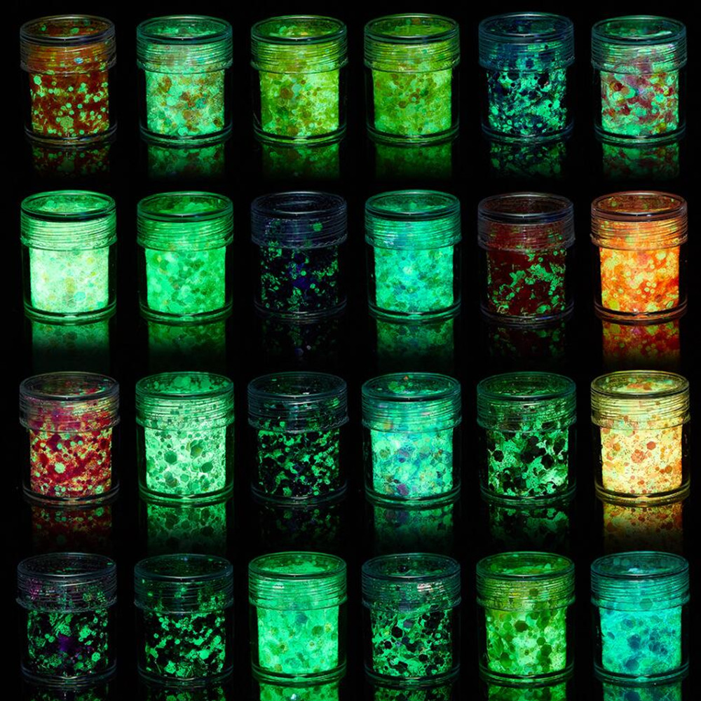 24 Farben leuchtende Paillette – Nail Art Emerald Bewertung und Preis