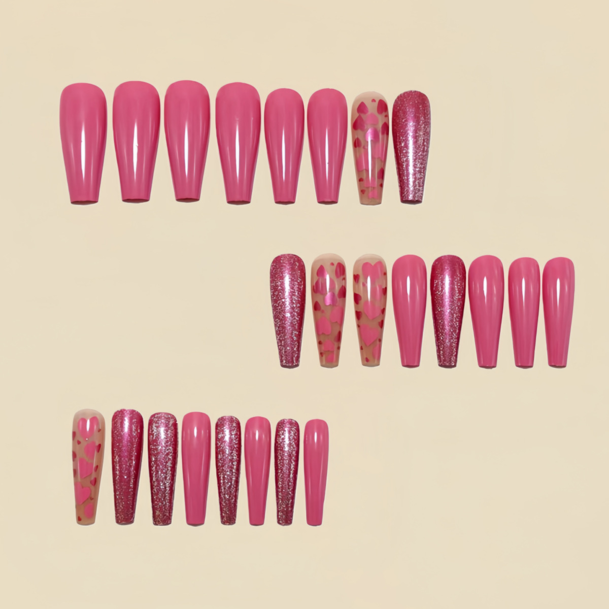 Mittellange künstliche Nägel,  – Nail Art Aesthetic Bewertung und Preis