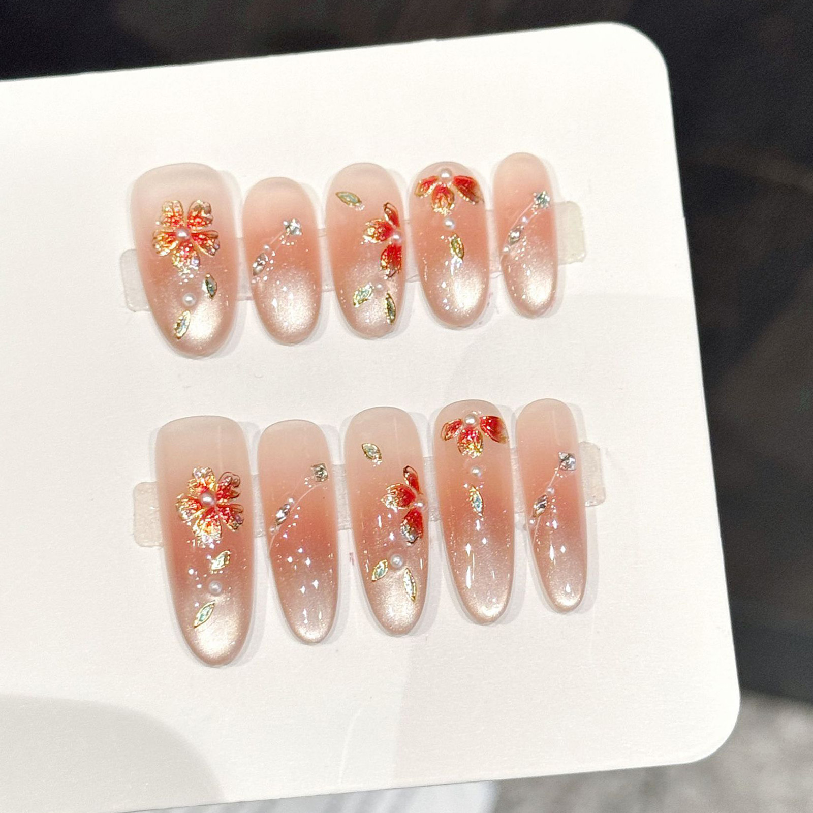 10 Stück handgemachte künstlic – Nail Art Emerald Bewertung und Preis