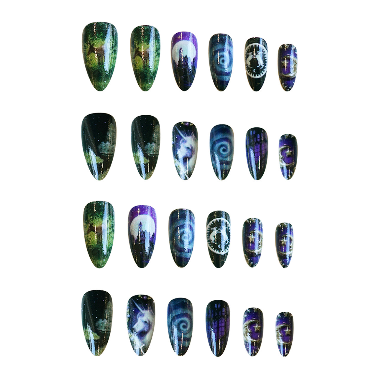 24 Stück Fantasy Celestial Hor – Nail Art Maroon Bewertung und Preis