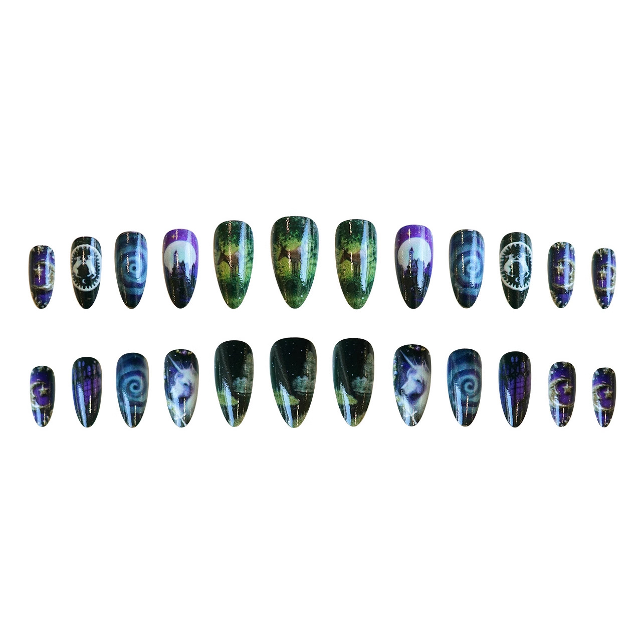 24 Stück Fantasy Celestial Hor – Nail Art Maroon Bewertung und Preis